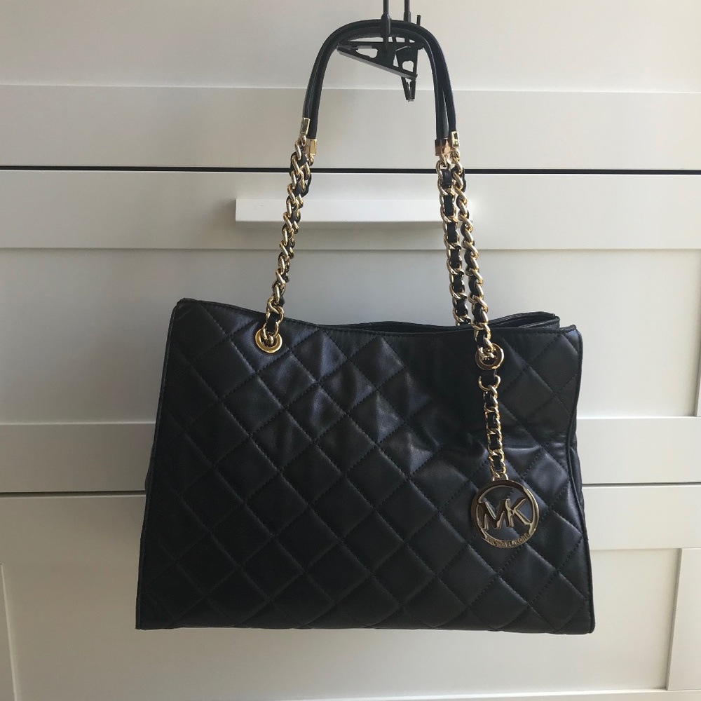Michael Kors Soft Leather Quilted Handbag
